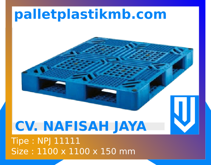 pallet plastik ukuran 1100 x 1100 x 150 cm -4