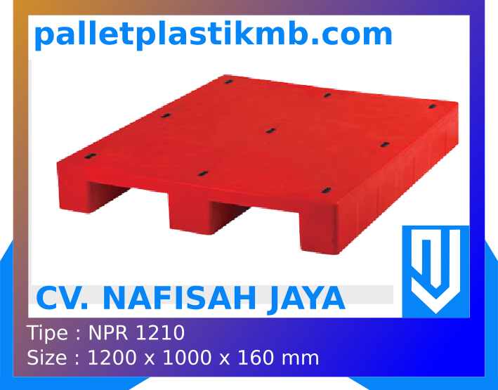 pallet plastik ukuran 1200 x 1000 x 160 cm -5